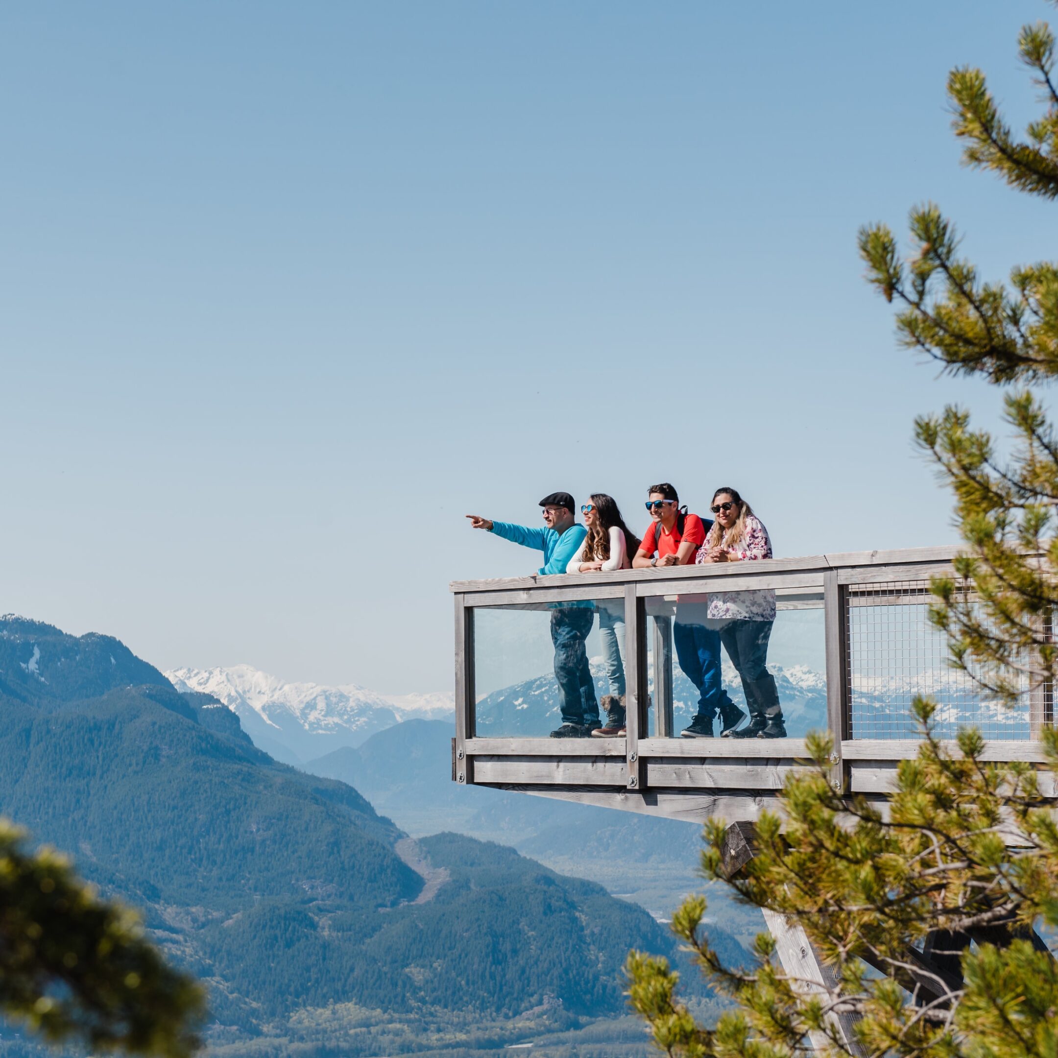 Guest enjoy the views from the Sea to Sky Gondola